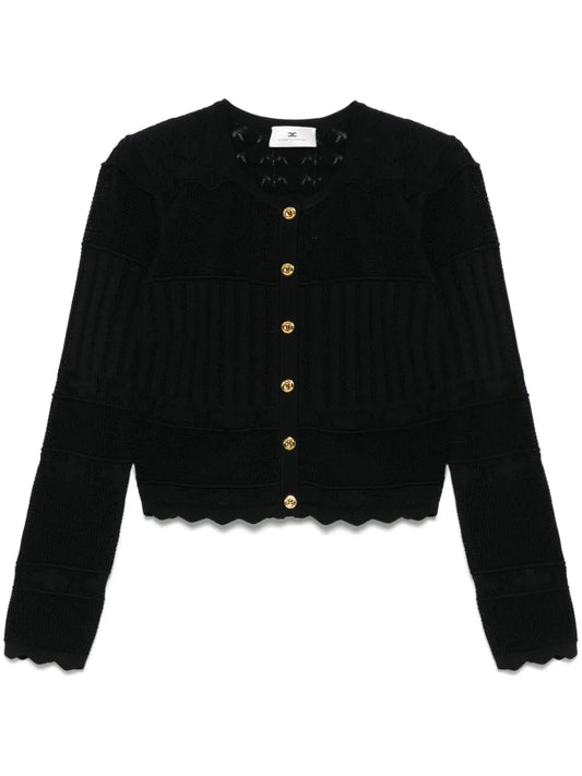 Pointelle-Knit Cardigan
