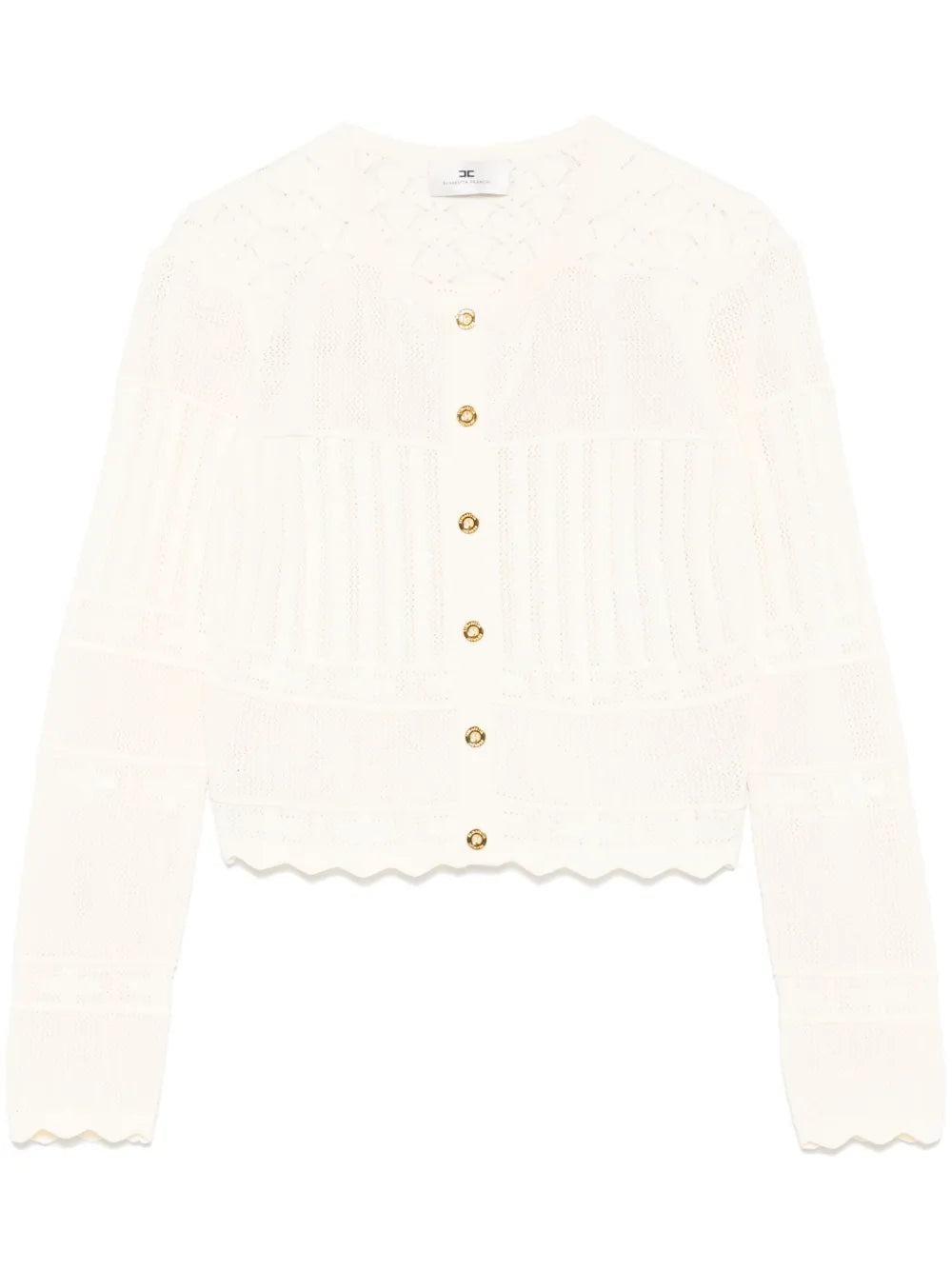 Pointelle-Knit Cardigan