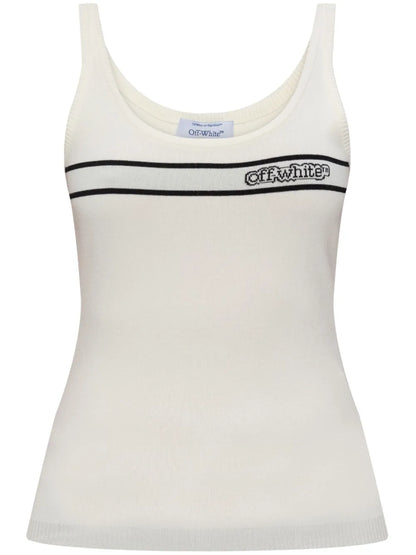 Intarsia-Knit Logo Tank Top