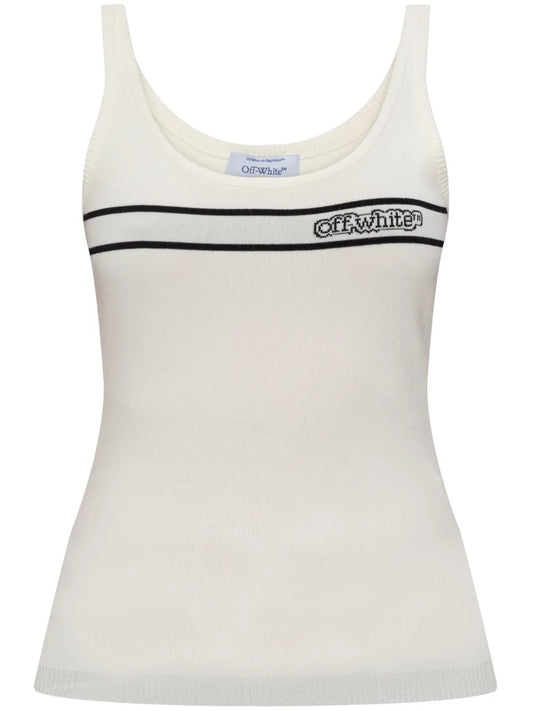 Intarsia-Knit Logo Tank Top