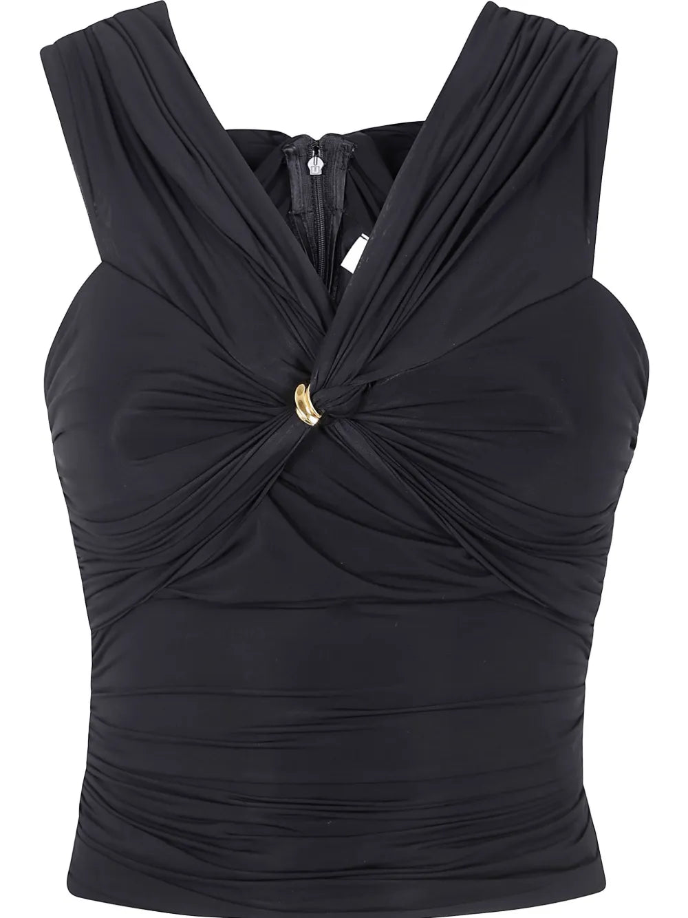 Jewel-Detail Organza Top