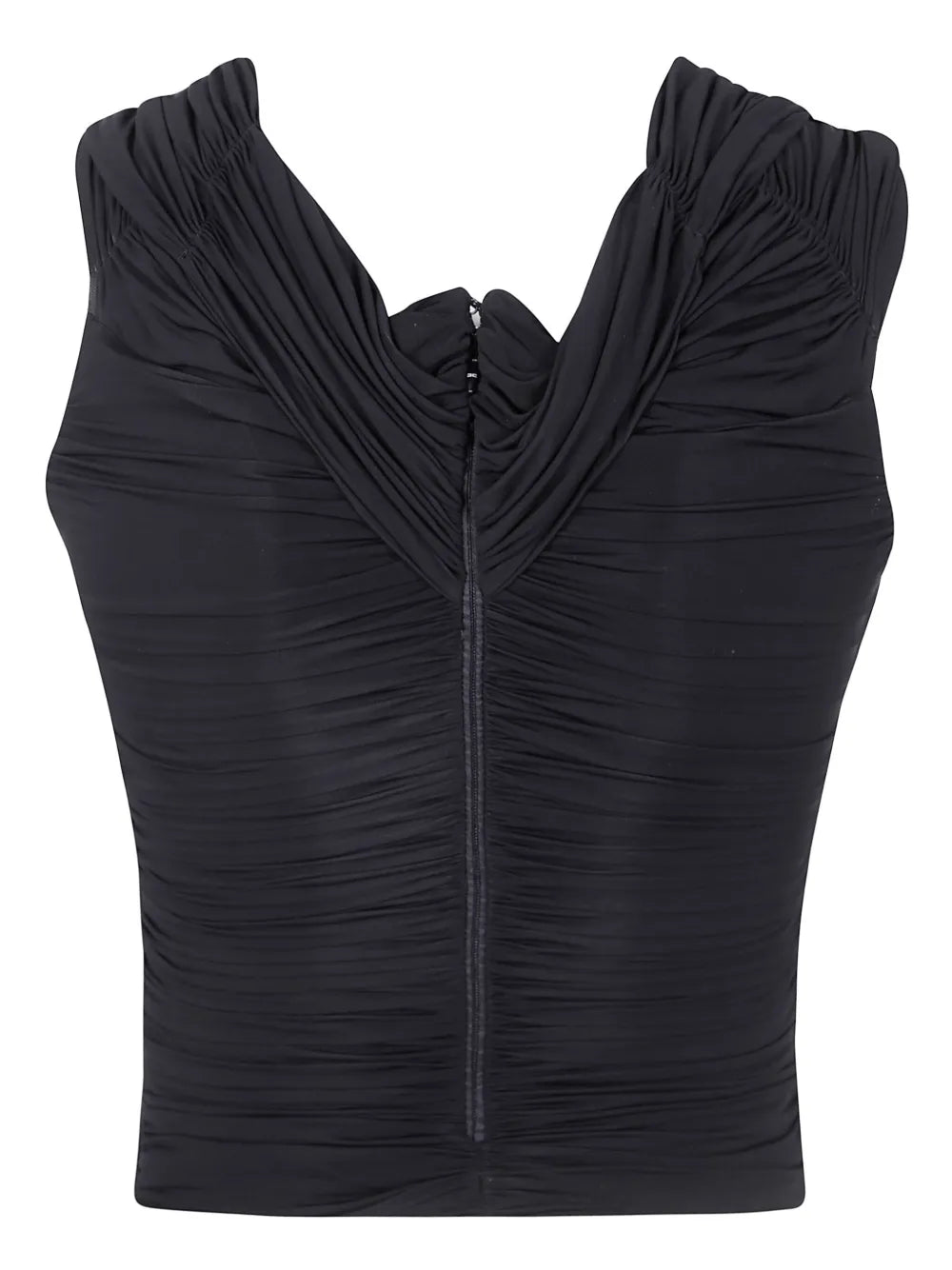 Jewel-Detail Organza Top