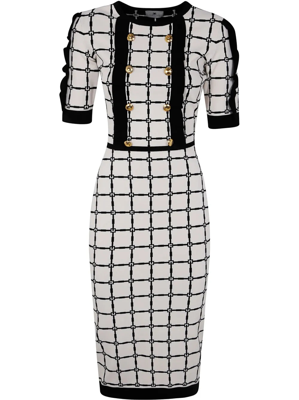 Logo-Jacquard Midi Dress