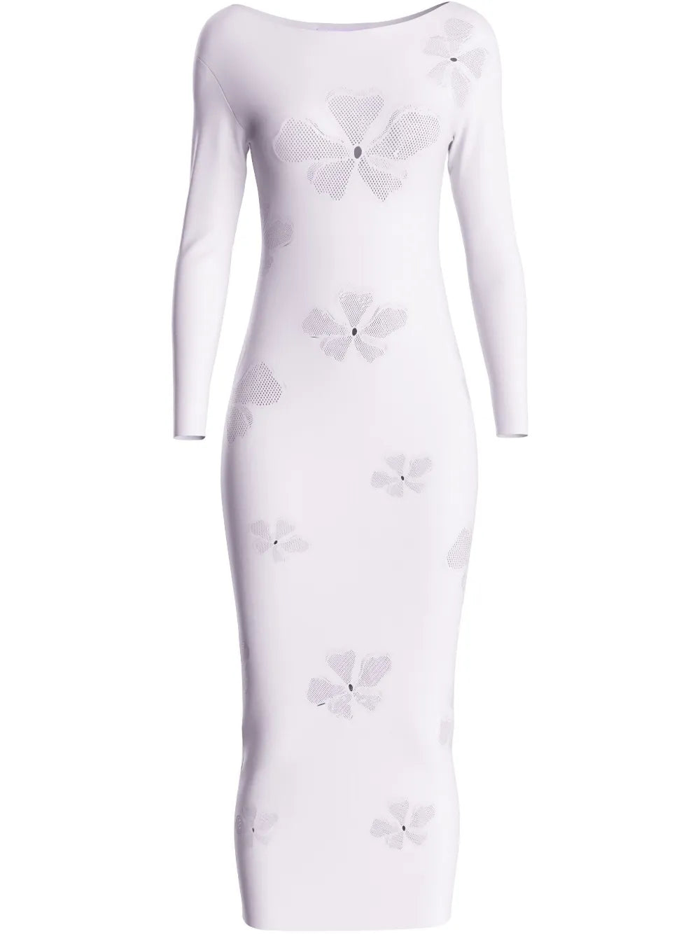 Monogram-Pattern Midi Dress