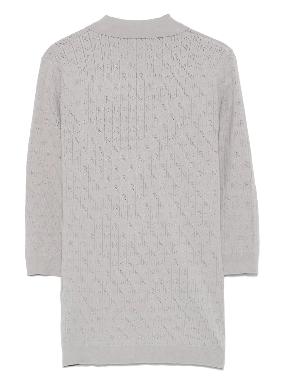 Pointelle-Knit Polo Top