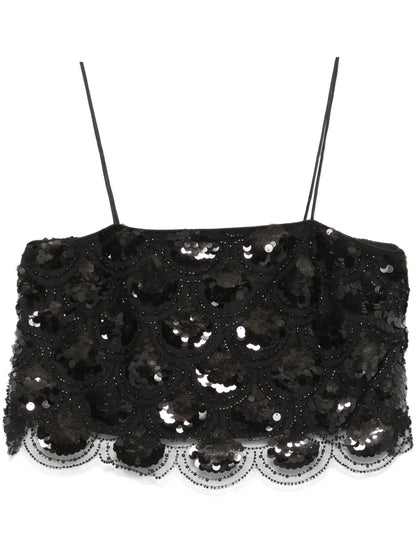 Sequinned Crop Top