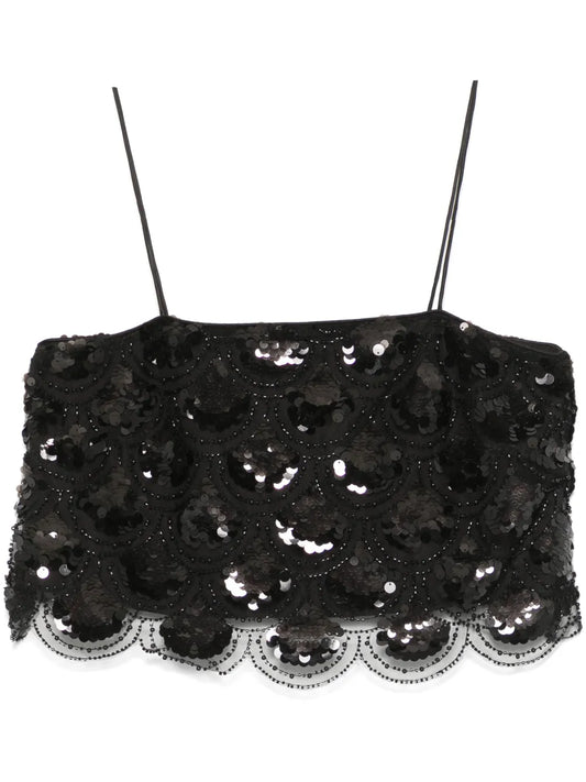 Sequinned Crop Top