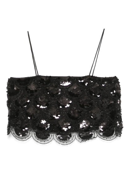 Sequinned Crop Top
