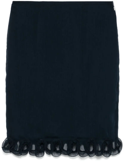 Ruffle-Trim Chiffon Skirt