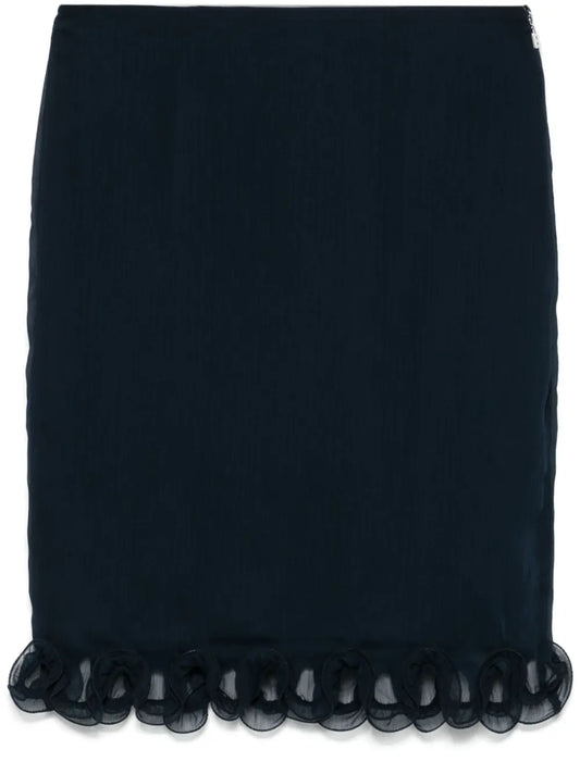 Ruffle-Trim Chiffon Skirt