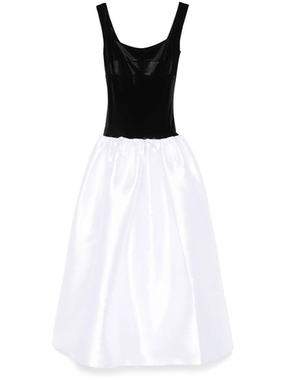 Velvet-Bodice Gown