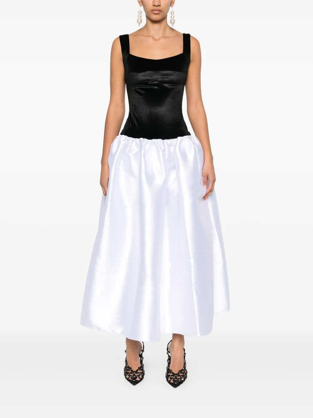 Velvet-Bodice Gown