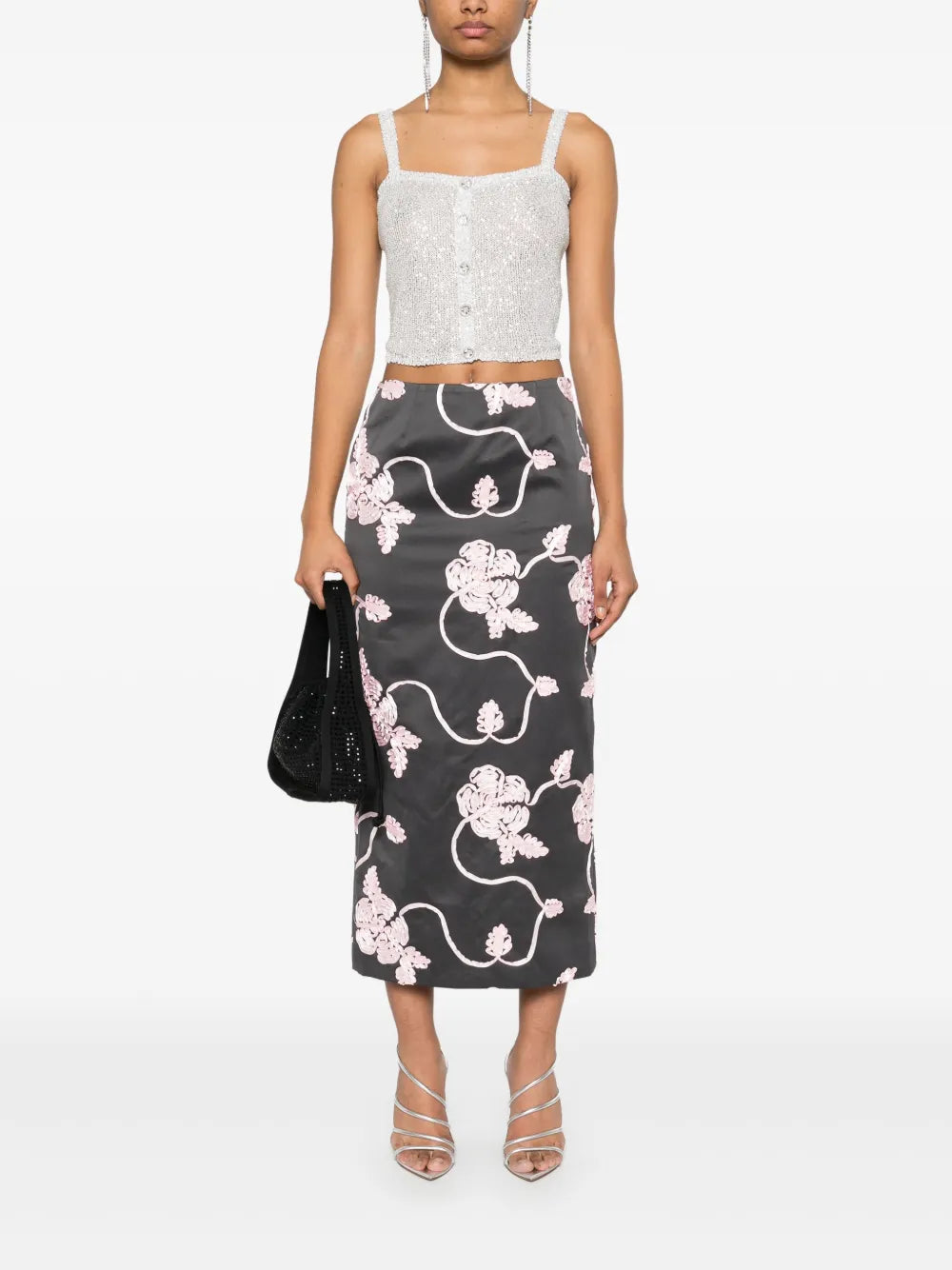 Appliqué Pencil Skirt