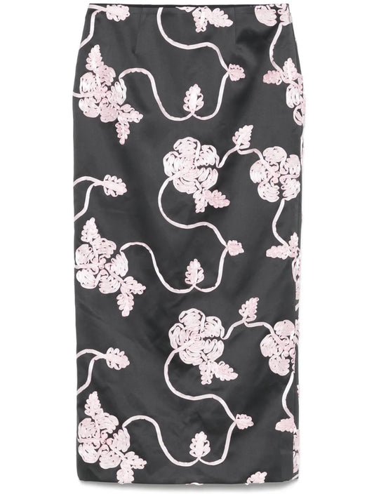 Appliqué Pencil Skirt