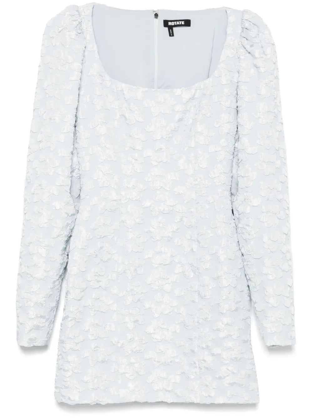 Jacquard Long-Sleeve Mini Dress