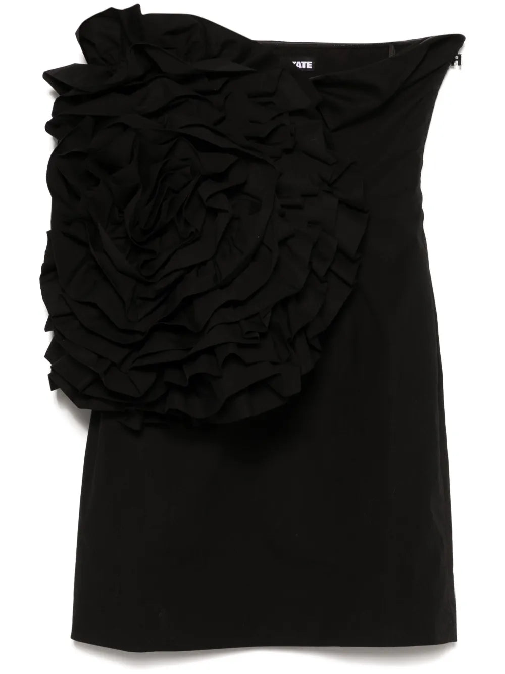 Floral-Appliqué Mini Dress