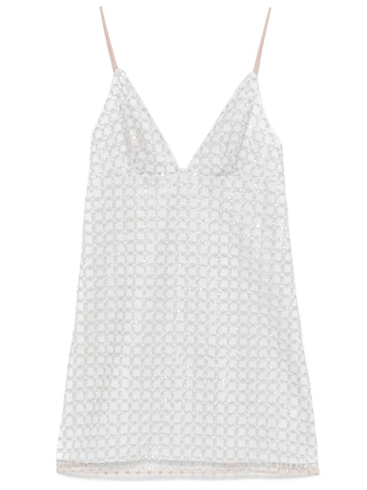 Beaded A-Line Mini Dress