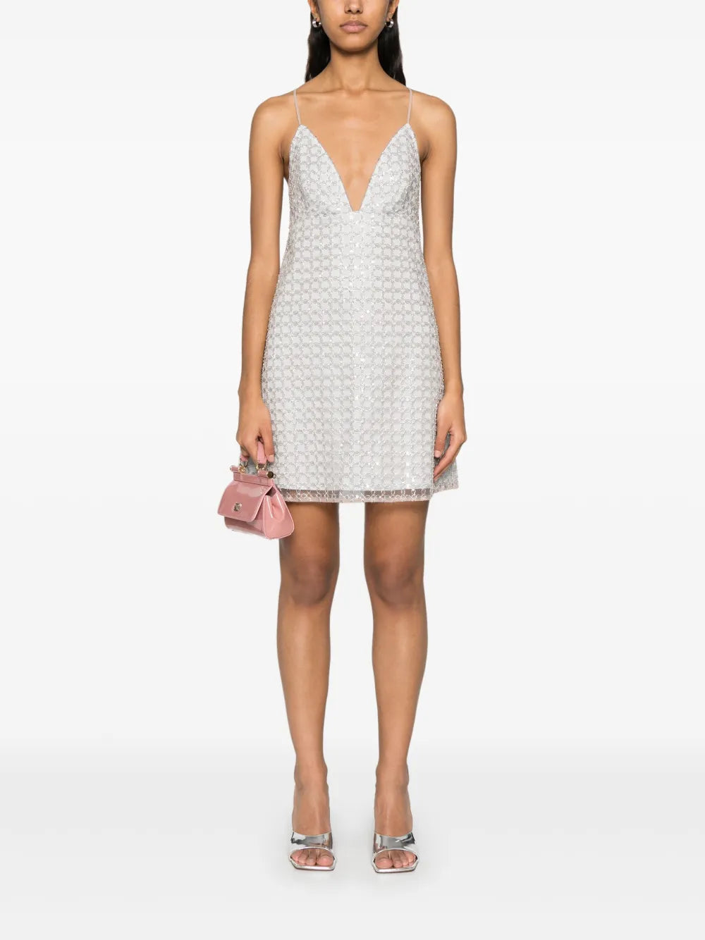 Beaded A-Line Mini Dress