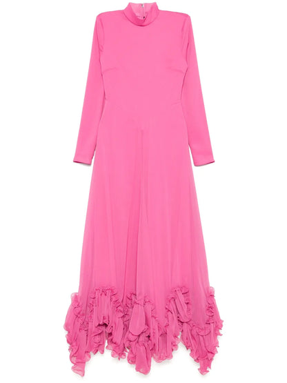 Ruffles Chiffon Maxi Dress