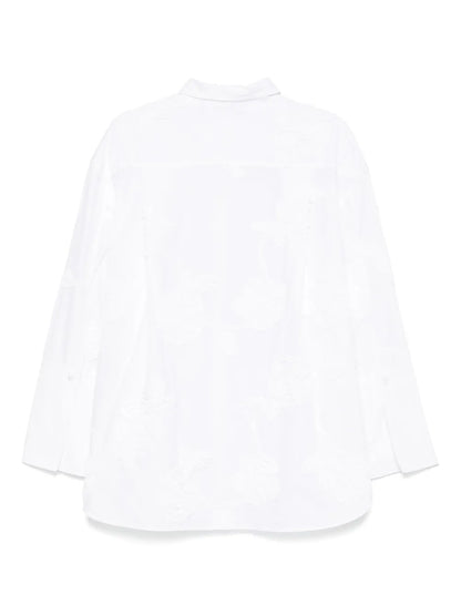 Floral-Appliqué Shirt
