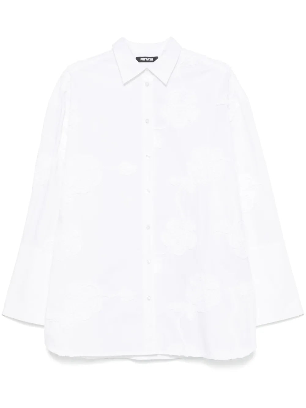 Floral-Appliqué Shirt