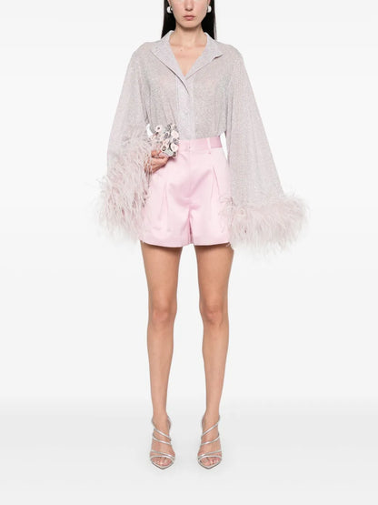 Satin High-Waisted Shorts