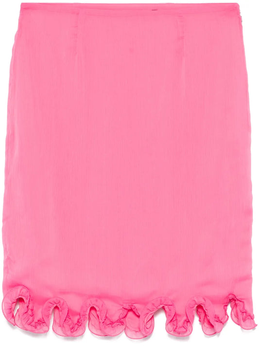 Ruffle-Trim Chiffon Skirt