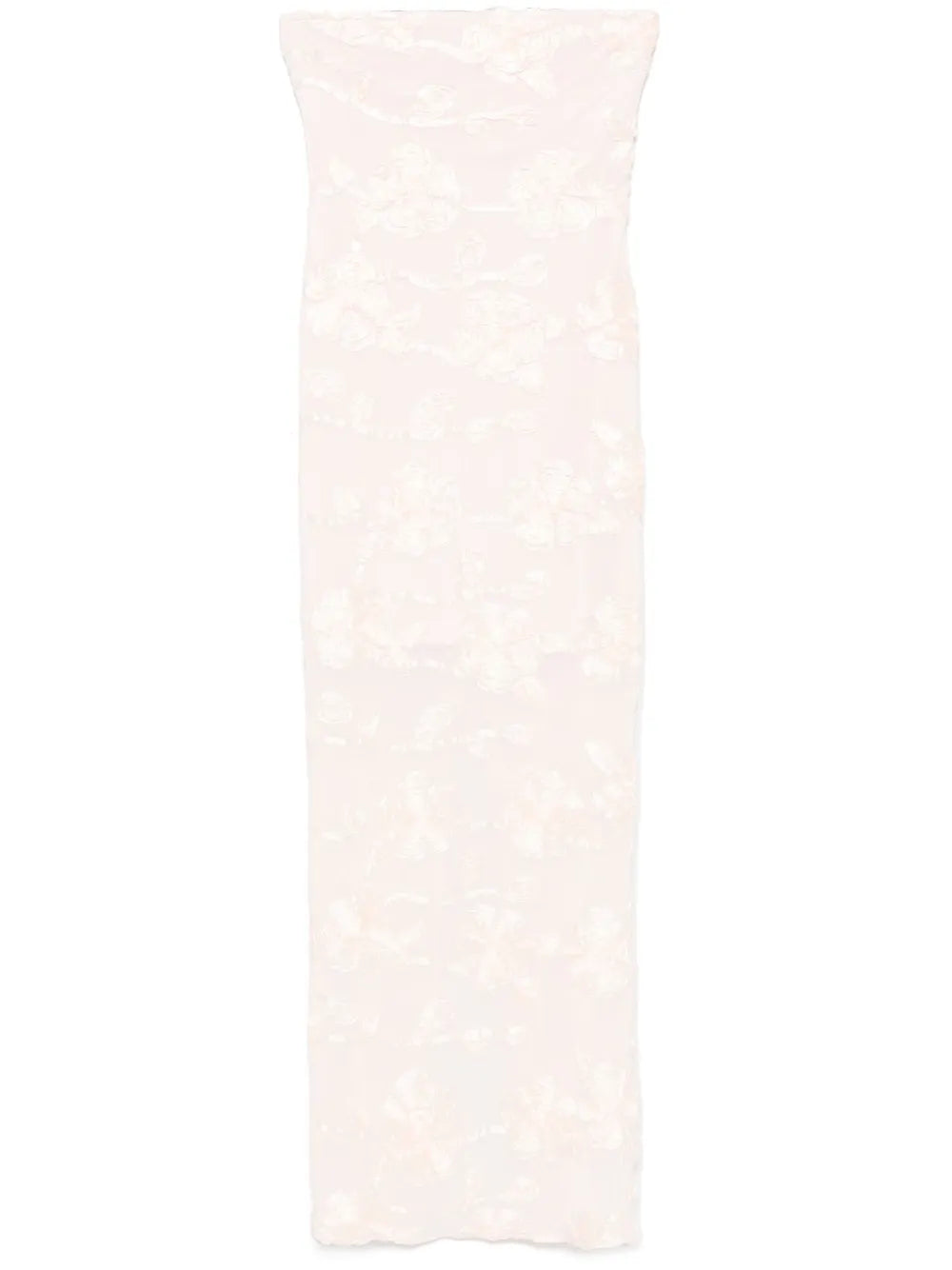 Floral-Mesh Maxi Dress