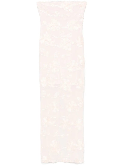 Floral-Mesh Maxi Dress