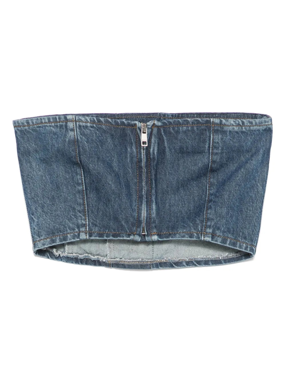 Button-Detail Denim Top