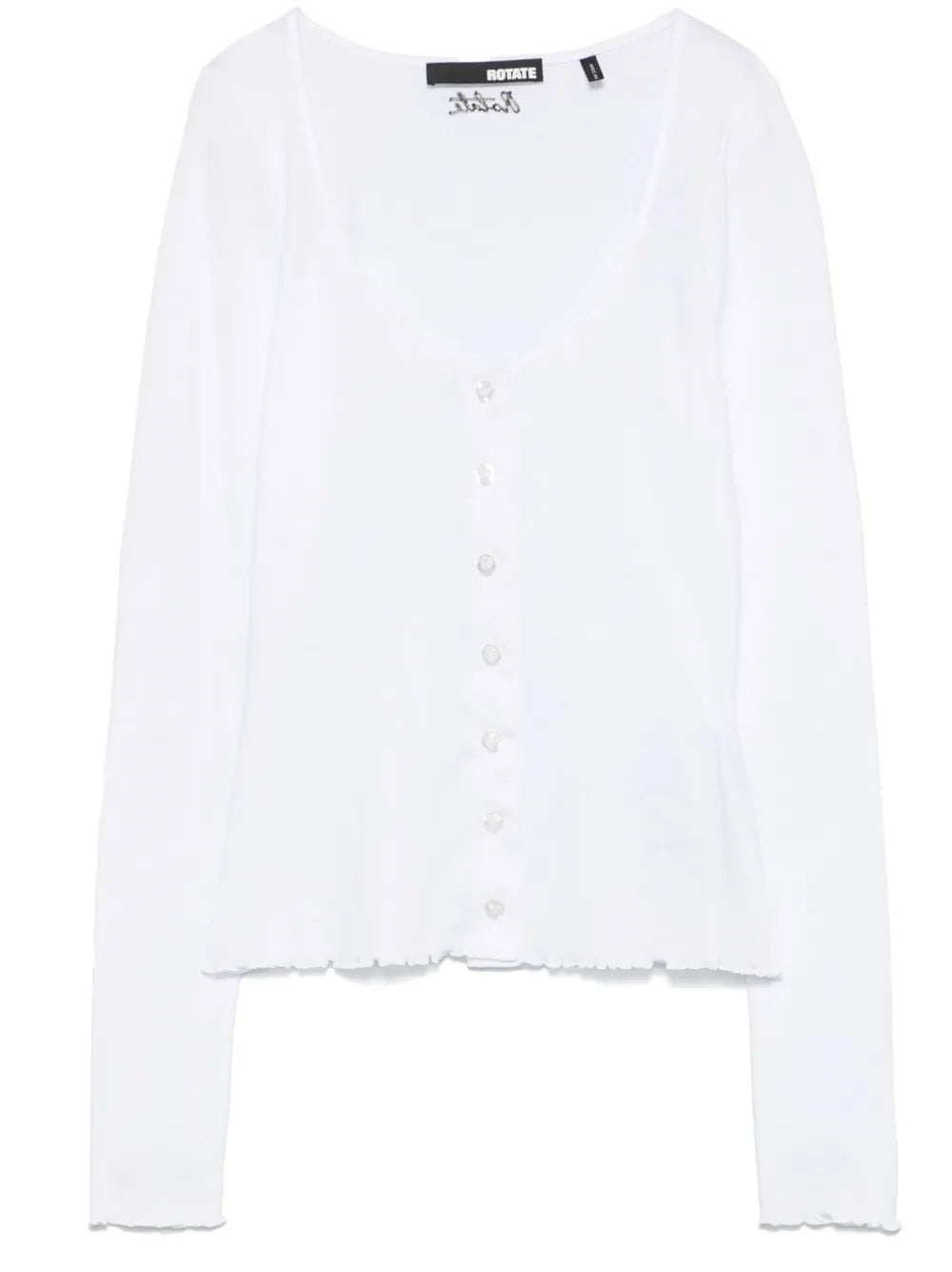 Button-Up Long-Sleeve Top