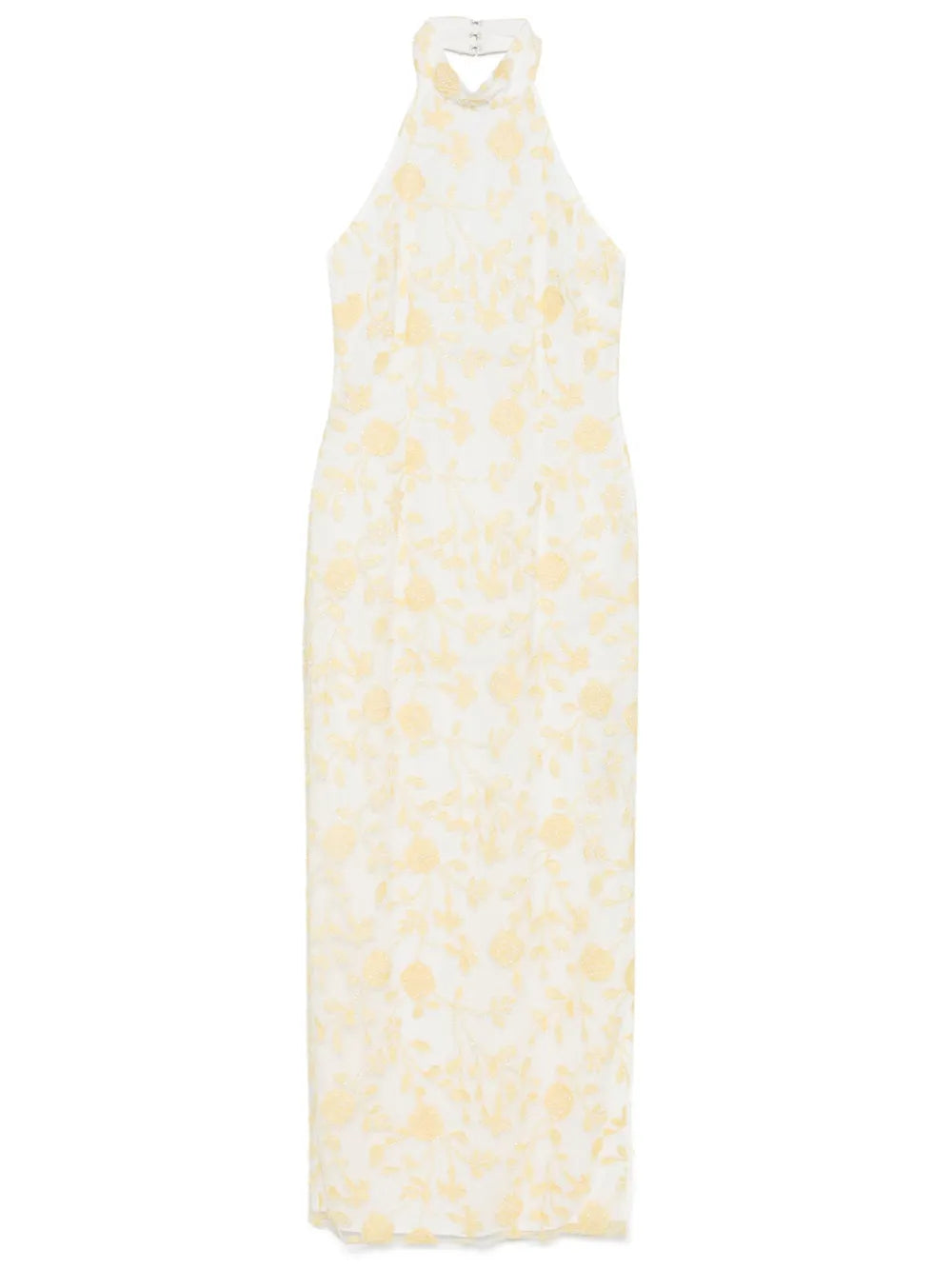 Floral-Beaded Maxi Dress