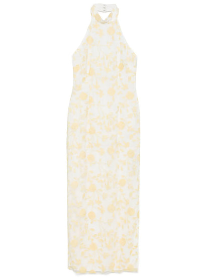 Floral-Beaded Maxi Dress