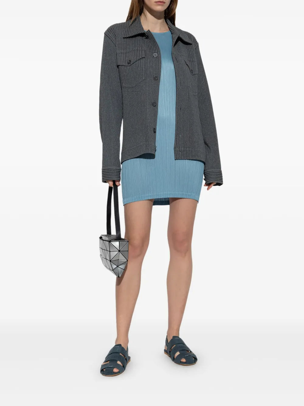 Pleated Mini Dress