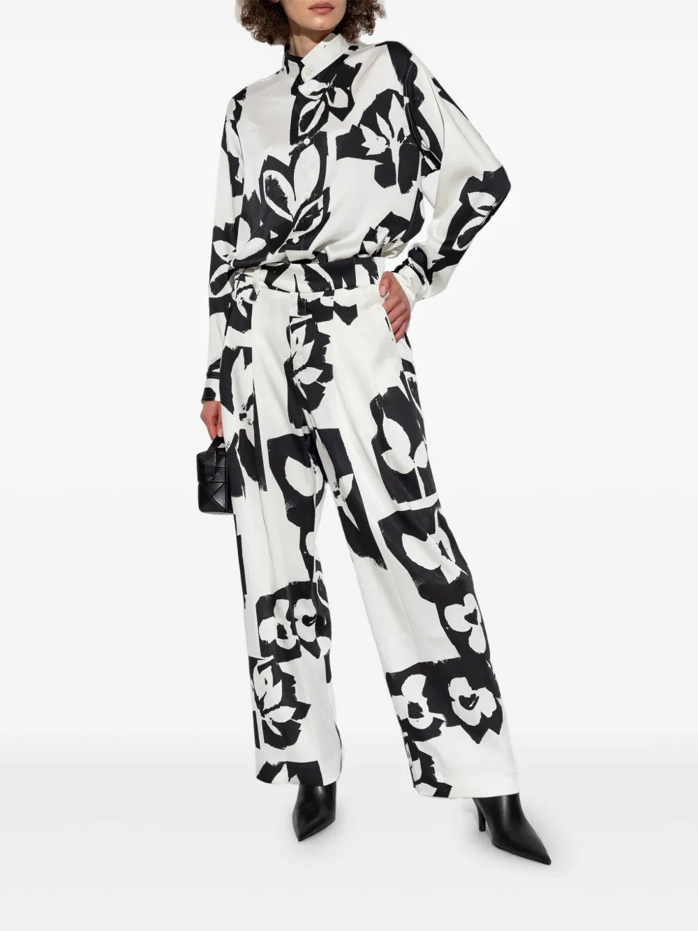 Abstract-Print Trousers