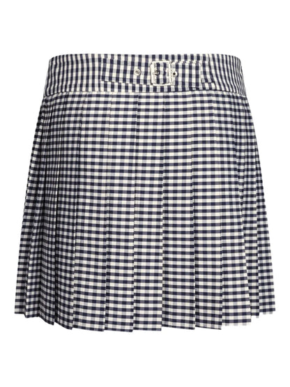 Plaid Check-Pattern Mini Skirt
