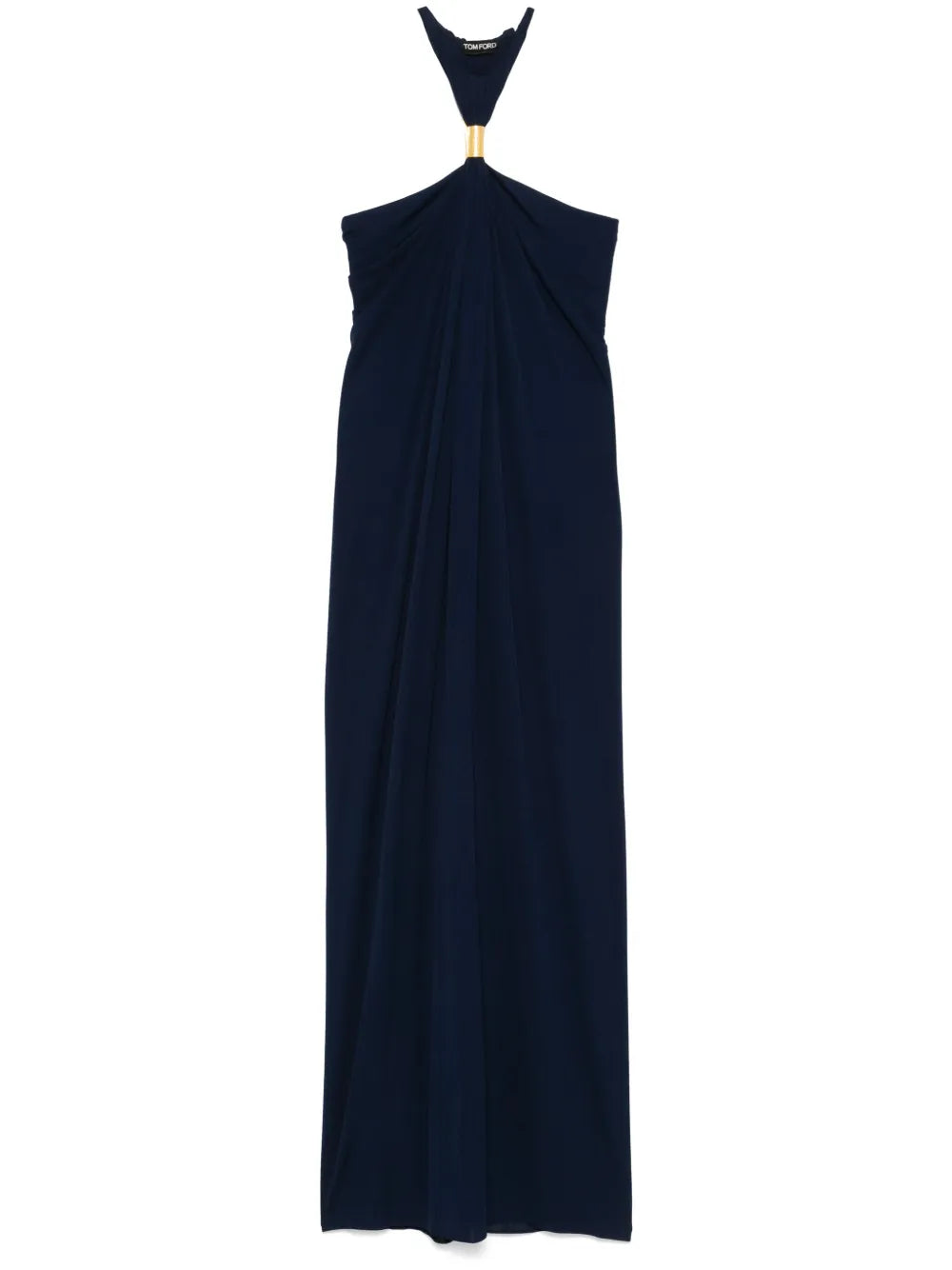 Halterneck Crepe Evening Gown