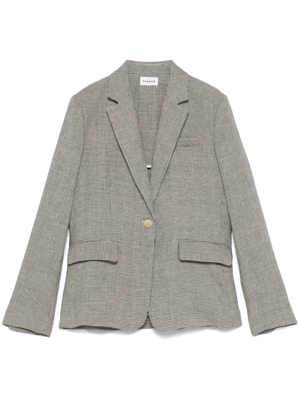 Houndstooth-Pattern Blazer