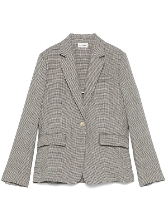 Houndstooth-Pattern Blazer