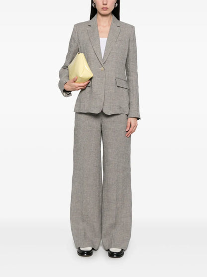 Houndstooth-Pattern Blazer