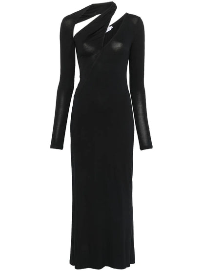 Cut Out-Detail Midi Dress
