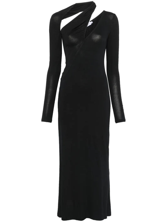 Cut Out-Detail Midi Dress