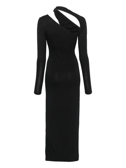 Cut Out-Detail Midi Dress