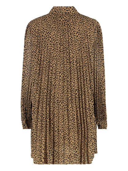 Printed Pleated Dress