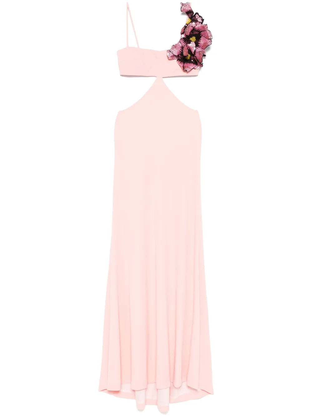 Floral-Appliqué Gown