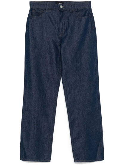 High-Waist Straight-Leg Jeans