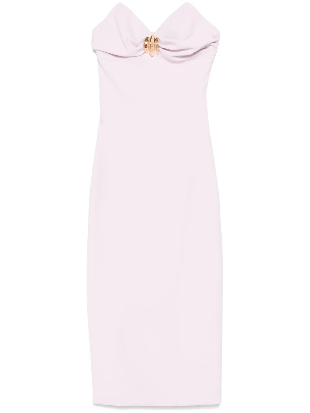 Macro-Bow Crepe Midi Dress