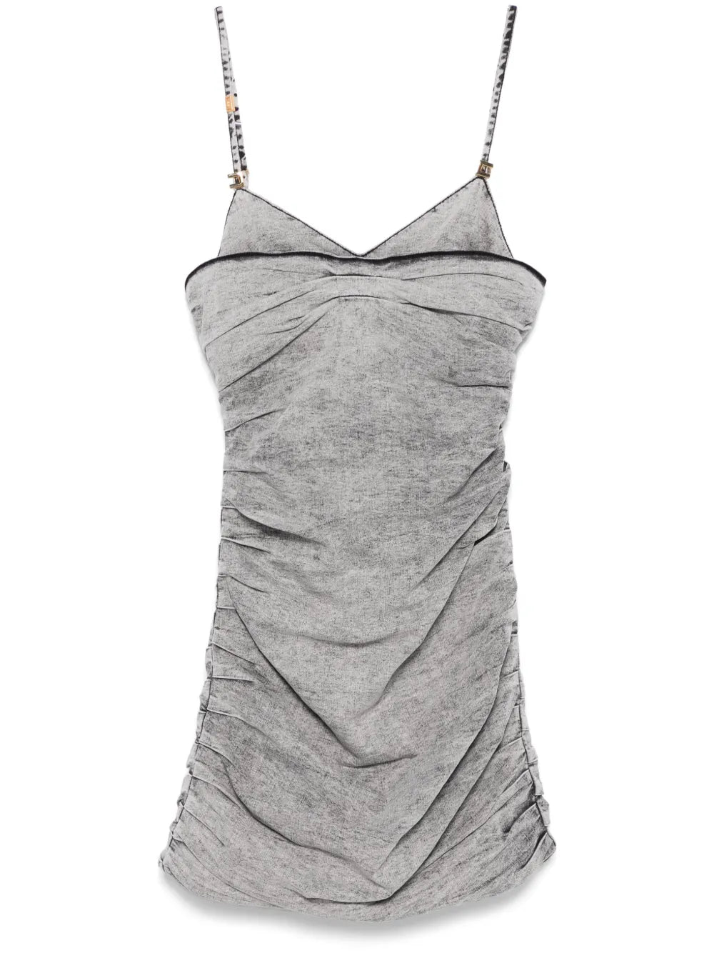 Shoulder-Straps Denim Mini Dress