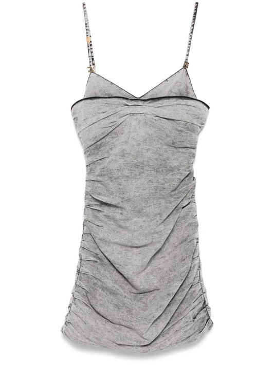 Shoulder-Straps Denim Mini Dress