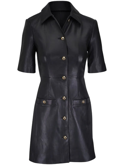Leather Mini Dress
